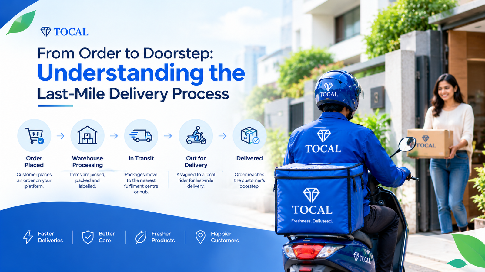 Last-mile delivery process from order to doorstep