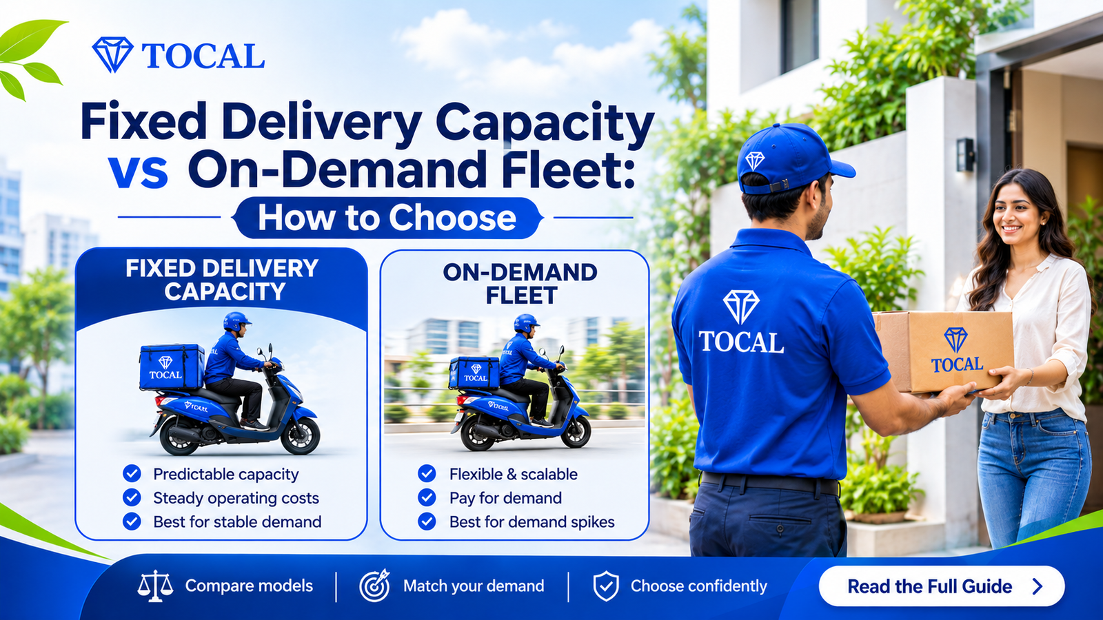 Choosing between fixed delivery capacity and on-demand fleet support