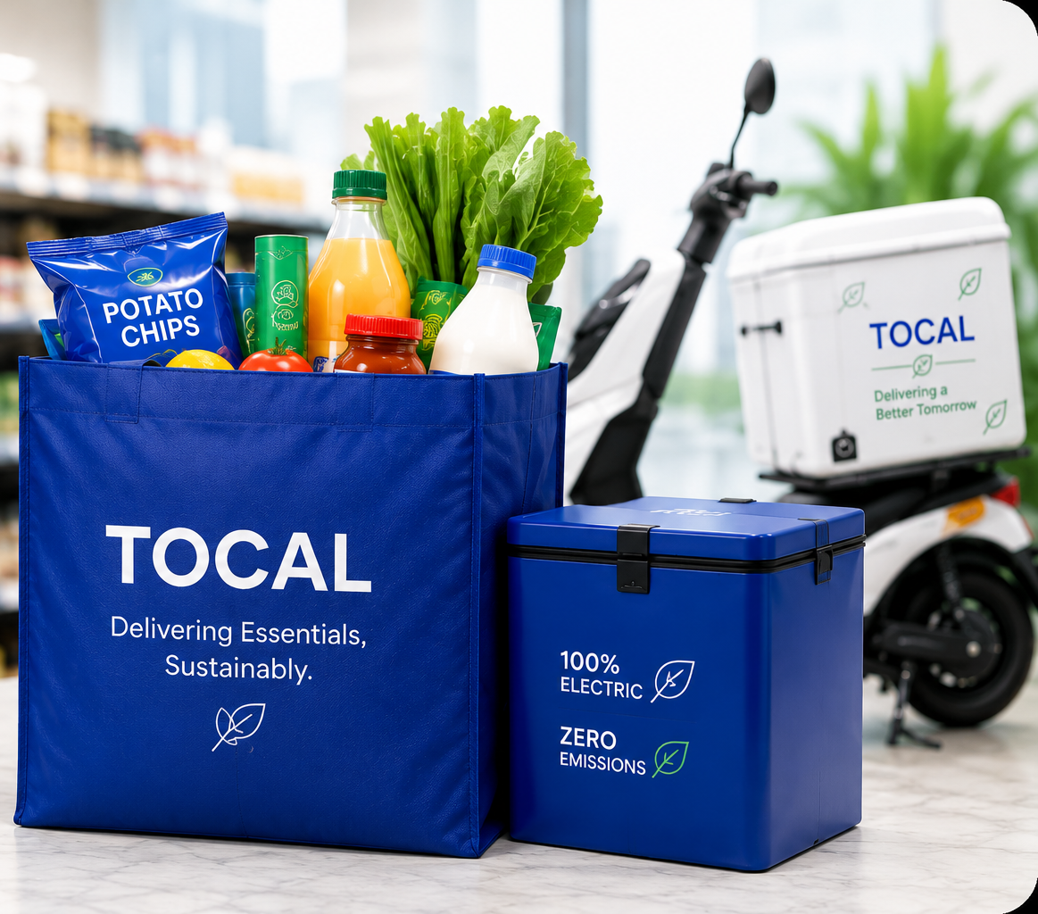 TOCAL branded delivery boxes for D2C brands