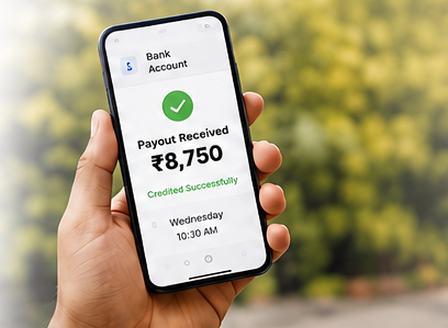 Driver receiving a weekly payout notification